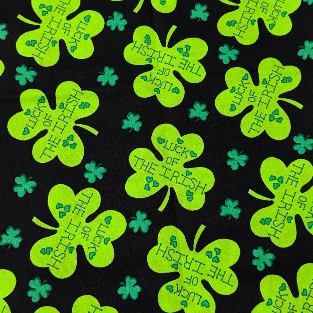 Irish Shamrock fabric by the yard